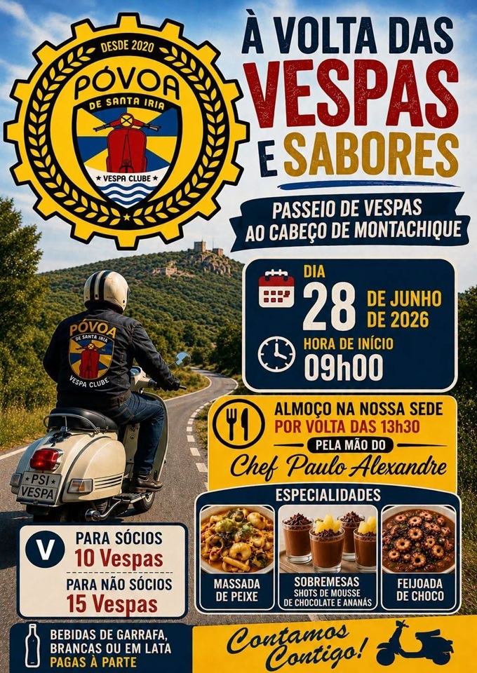 À Volta das Vespas e Sabores