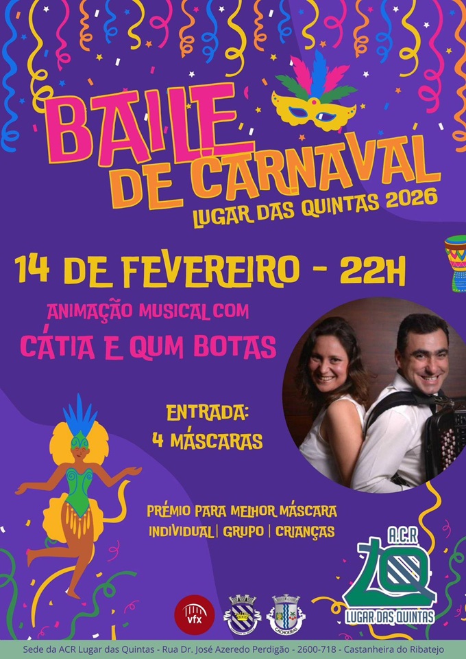 Baile de Carnaval - ACR Lugar das Quintas