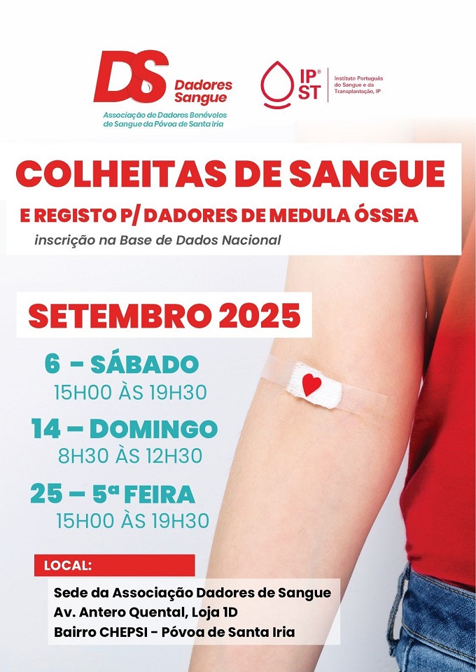 Colheitas de Sangue e Registo para Dadores de Medula Óssea - 202509