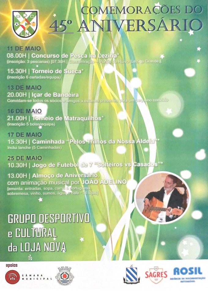 Comemorações do 45º Aniversário do GDC Loja Nova
