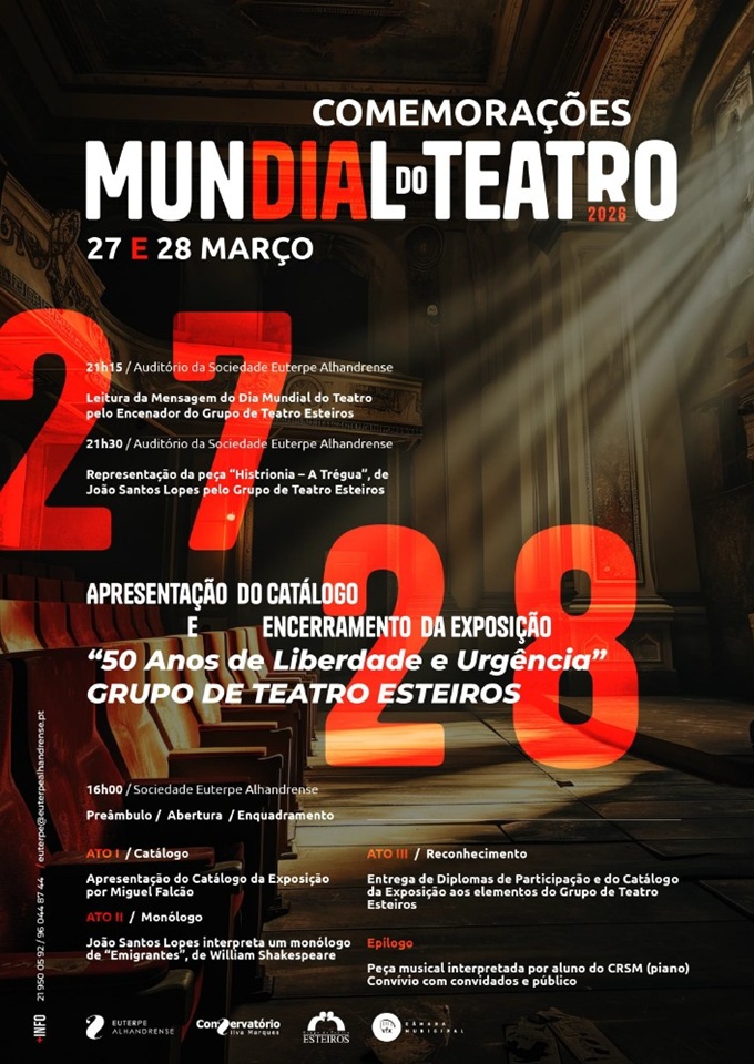 Comemorações do Dia Mundial do Teatro 2026