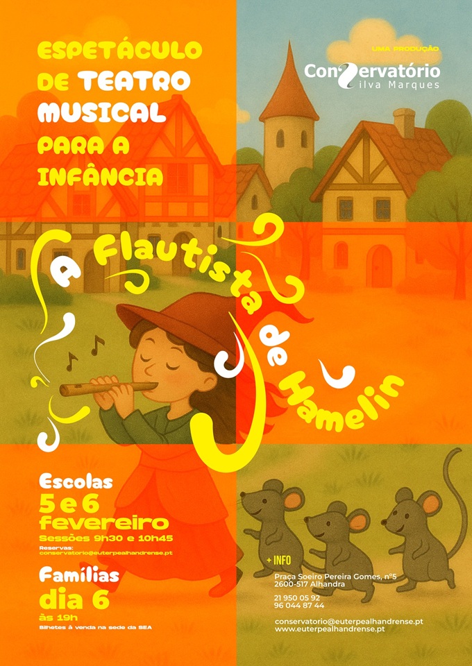 Espetáculo de Teatro Musical para a Infância – A Flautista de Hamelin