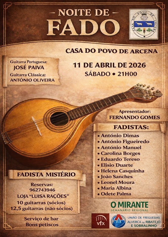 Noite de Fado - Casa do Povo de Arcena