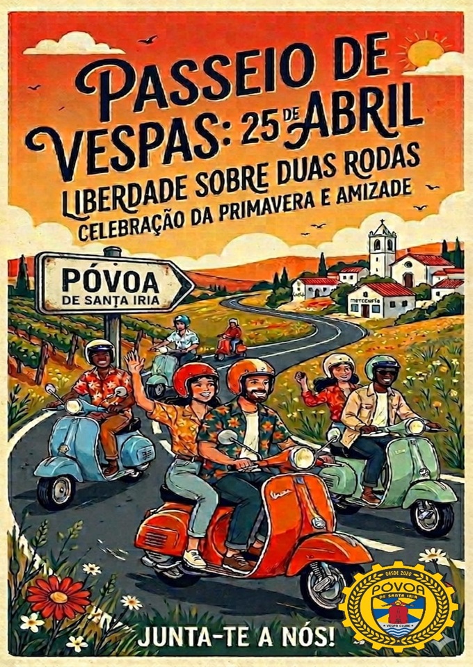 Passeio de Vespas - 25 de Abril
