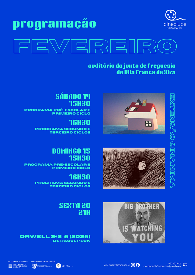 Programação de Fevereiro - Cineclube Vilafraquense