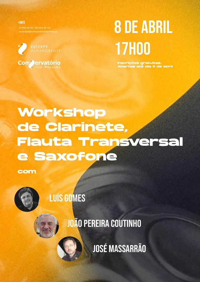 Workshop de Clarinete, Flauta Transversal e Saxofone